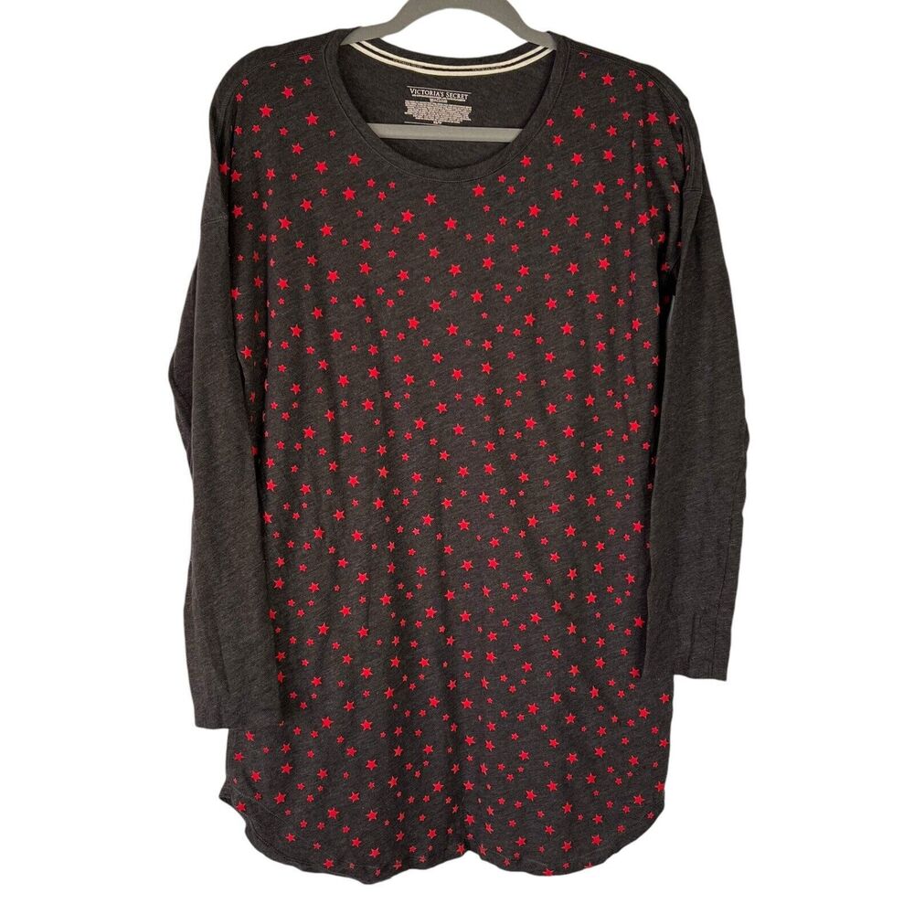 Victoria’s Secret Women’s Size XS Gray Star Sleep Lounge Wear Tunic Lightweight